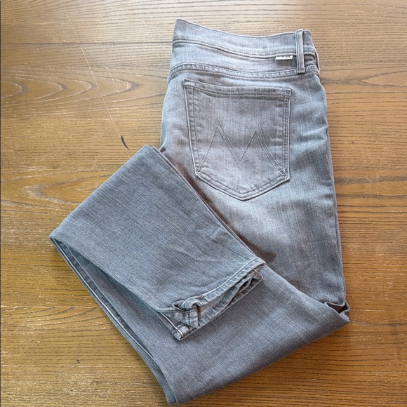 MOTHER Gray Distressed Skinny Jeans - Picture 2 of 6